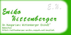 eniko wittenberger business card